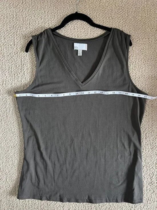 Nordstrom Rack Sleeveless Grey Shell Top, 1X - Picture 7 of 8